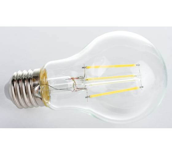 Светодиодная лампа General Lighting Systems Филамент прозрачный E27 13Вт 230В 1190Лм 6500К Холодный белый свет Груша GLDEN-A60S-13-230-E27-6500 649400