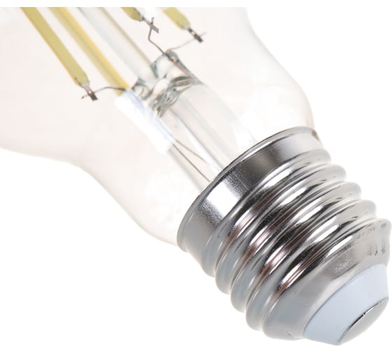 Светодиодная лампа General Lighting Systems Филамент прозрачный E27 10Вт 230В 960Лм 6500К Холодный белый свет Груша GLDEN-A60S-10-230-E27-6500 649300