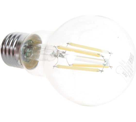 Светодиодная лампа General Lighting Systems Филамент прозрачный E27 10Вт 230В 960Лм 6500К Холодный белый свет Груша GLDEN-A60S-10-230-E27-6500 649300