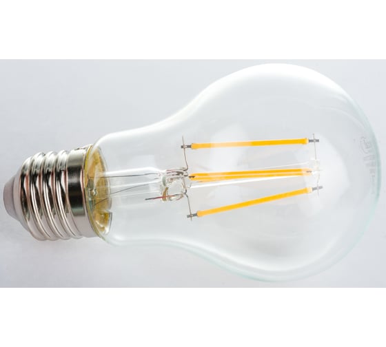 Светодиодная лампа General Lighting Systems Филамент прозрачный E27 13Вт 230В 1135Лм 2700К Теплый белый свет Груша GLDEN-A60S-13-230-E27-2700 645900