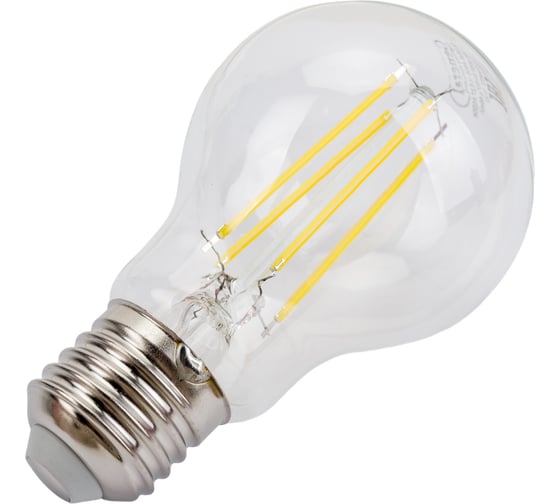 Светодиодная лампа General Lighting Systems Филамент прозрачный E27 15Вт 1330Лм 4500К Нейтральный белый свет Груша GLDEN-A60S-15-230-E27-4500 660317