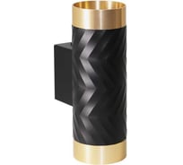 Накладной светильник Wolta LINEA, корпус под лампу GU10, макс.мощность 50 Вт, 55×170 мм, керамический патрон, Черный/золото WSL-GU10/W09BG