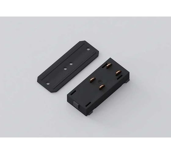 Прямой соединитель Luminotti для трековой системы SLIMLINE, 220V, Black, 25x45x20mm L.200.2.BK