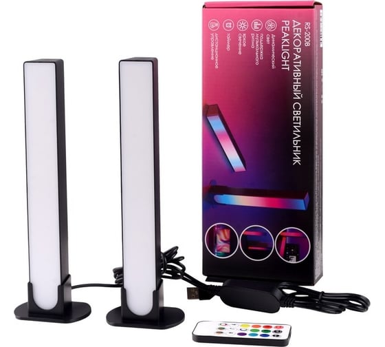 Декоративный светильник ROCKETSOCKET Spire Light с пультом ДУ, 5.0Вт, RGBIC цвета, 15 режимов черный RS-200B
