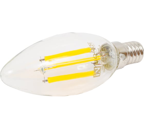 Лампа IN HOME сд LED-СВЕЧА-deco 12Вт 230В Е14 3000К 1350Лм прозрачная 4690612053660