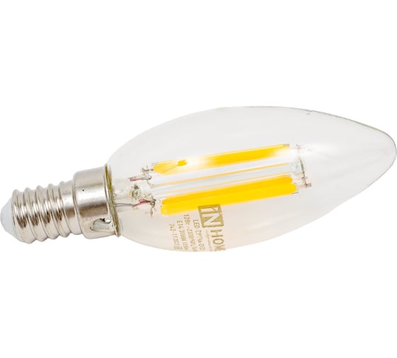 Лампа IN HOME сд LED-СВЕЧА-deco 12Вт 230В Е14 3000К 1350Лм прозрачная 4690612053660