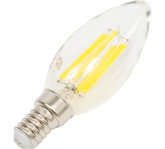 Лампа IN HOME сд LED-СВЕЧА-deco 12Вт 230В Е14 4000К 1350Лм прозрачная 4690612053677