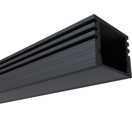 Алюминиевый П-образный профиль APEYRON для светодиодной ленты, черный 08-10-Ч