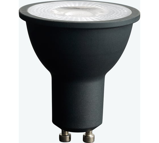 Лампа светодиодная FERON PRO LB-1607 GU10 7W 175-265V 2700K в черном корпусе, 48954