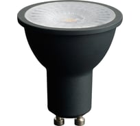 Лампа светодиодная FERON PRO LB-1607 GU10 7W 175-265V 2700K в черном корпусе, 48956
