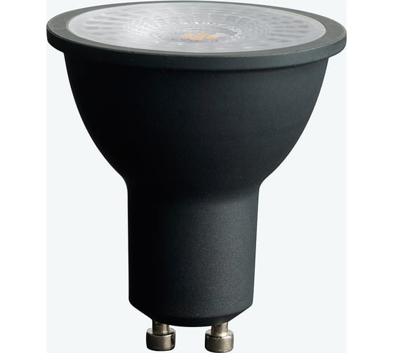Лампа светодиодная FERON PRO LB-1607 GU10 7W 175-265V 2700K в черном корпусе, 48956