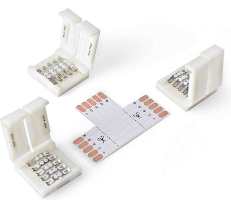 Комплект коннекторов Apeyron для RGBW светод. ленты 12В, IP20, подложка 12мм. / 09-73