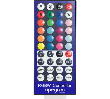 Контроллер Apeyron для светодиодной ленты RGBW, 72/144Вт, 12-24В, 4*1.5A/канал 04-29