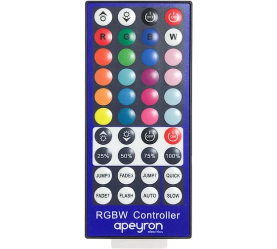 Контроллер Apeyron для светодиодной ленты RGBW, 72/144Вт, 12-24В, 4*1.5A/канал 04-29 1