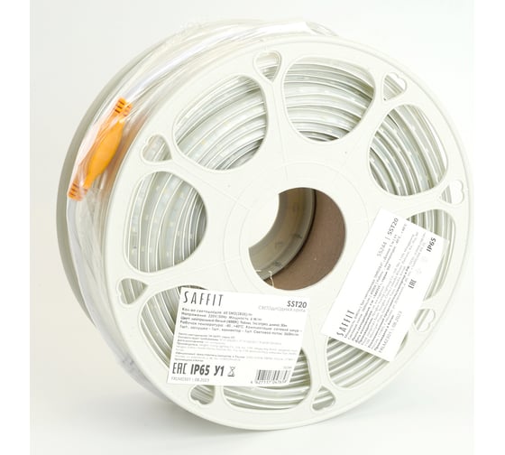 Светодиодная лента SAFFIT SST20 60SMD(2835)/м 6Вт/м 220V 50м , 4000K, IP6 55244