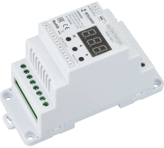 Диммер INTELLIGENT ARLIGHT SMART-DALI-104-62-ADDR-DIM-DT6-DIN White IARL, IP20 Пластик 1шт 028422 1