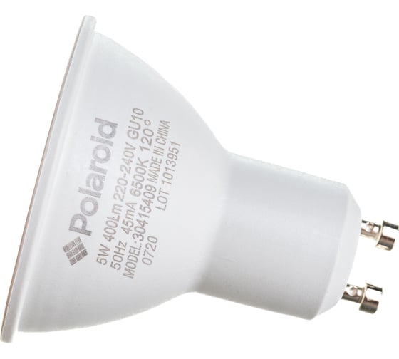 Светодиодная лампа Polaroid 220V GU10 5W 6500K GU10 400lm PL-GU10506