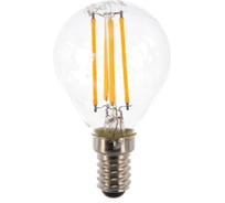 Светодиодная лампа Polaroid 220V FIL G45 4W 3000K E14 470lm PL-G45F4143