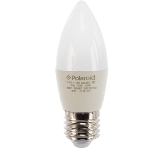 Светодиодная лампа 2Polaroid 20V C37 5,5W 4000K E27 470lm PL-C3755274 1