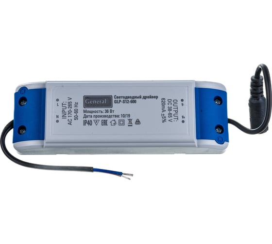 Драйвер для светодиодных панелей General Lighting Systems с EMC 36Вт IP40 GLP-S12-600 439608