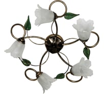 Светильник ЭЛЕТЕХ Флорин 151 черный золото /Плафон 62333/ НПБ 01-5х60-116 Е14 1005404183