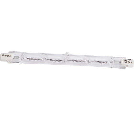 Галогенная лампа АКЦЕНТ J117, 230В, 500W, R7s, линейная, 117мм 4606400204428