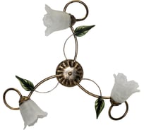 Светильник ЭЛЕТЕХ Флорин, 131, Плафон 62333, НПБ 01-3х60-168, Е14, черный-золото 1005404182