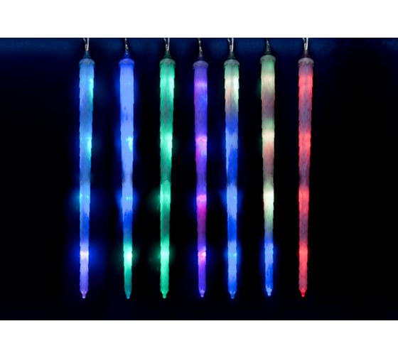 Светодиодный фигурный занавес Uniel ULD-E3005-210/DTK RGB IP44 FROSTED ICICLE Морозные сосульки 11126 1