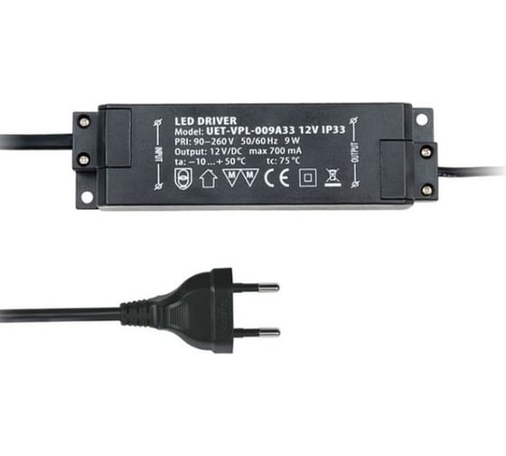 Блок питания Uniel UET-VPL-009А33 12V IP33 6 выходов для светодиодов 8939