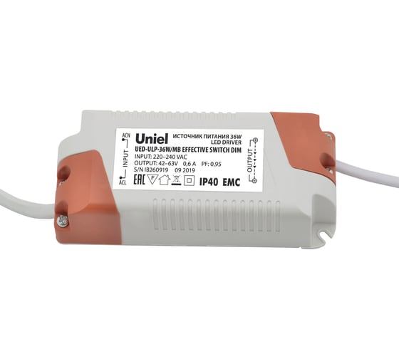 Диммируемый блок питания Uniel UED-ULP-36W/MB EFFECTIVE SWITCH DIM для светодиодных панелей ULP-36W UL-00006491
