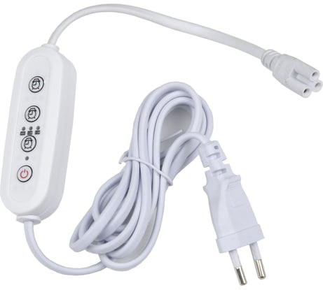 Таймер Uniel UST-E33 WHITE 2M с вилкой и разъемом L, N, G для фито светильника, 220В UL-00006493