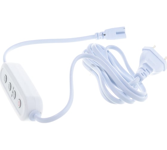 Таймер Uniel UST-E33 WHITE 2M с вилкой и разъемом L, N, G для фито светильника, 220В UL-00006493
