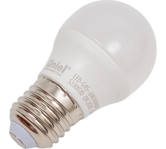 Светодиодная лампа Uniel LED-G45-6W/4000K/E27/FR/RA95 PLK01WH UL-00006533
