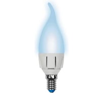Светодиодная лампа Uniel LED-CW37-6W/NW/E14/FR ALP01WH Форма свеча на ветру, матовая колба 7901
