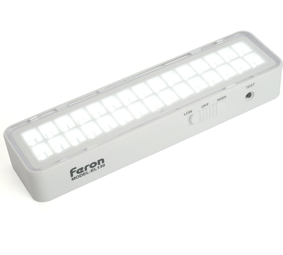 Светильник аккумуляторный FERON One, 30LED DC, белый, EL130, 48987