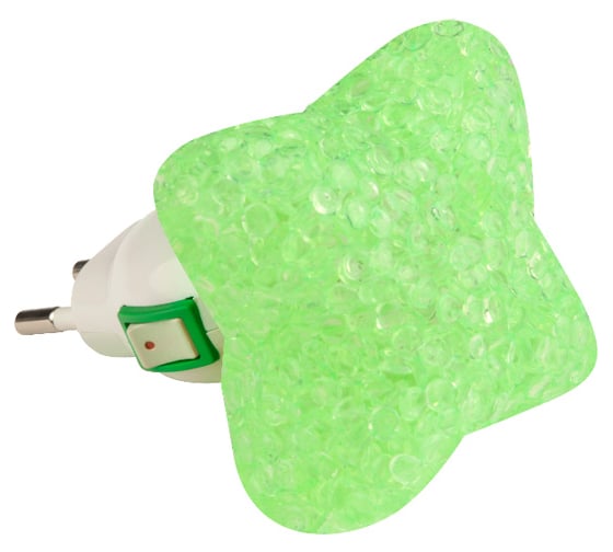Светильник-ночник Uniel DTL-309-Звездочка/GREEN/1LED/0,1W 10335