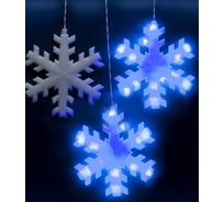 Светодиодный фигурный занавес с контроллером Uniel ULD-E2703-120/DTA BLUE, IP20, SNOWFLAKES 11128