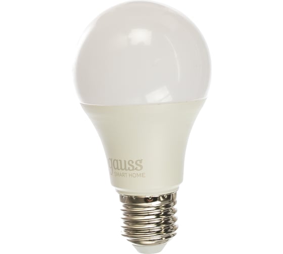 Умная Wi-fi лампочка Gauss, Smart Light ССТ DIM E27 A60 8,5 Вт 2700-6500K, диммируемая с изменением температуры, управление голосом/смартфоном 1130112