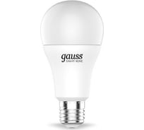 Умная Wi-fi лампочка Gauss, Smart Light RGBW E27 A60 10 Вт 2700-6500K, с изменением цвета, управление голосом/смартфоном 1180112