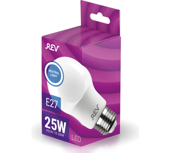 Светодиодная лампа REV A60, Е27, 25W, 4000K, нейтральный свет, 32533 8