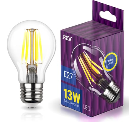 Светодиодная лампа филаментная REV, A60, E27, 13W, 2700K, 32479 9