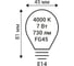 Светодиодная лампа Filament  REV, G45, E14, 7W, 4000K, 32483 6 7