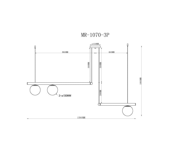 Подвесной светильник MyFar Jenifer MR1070-3P