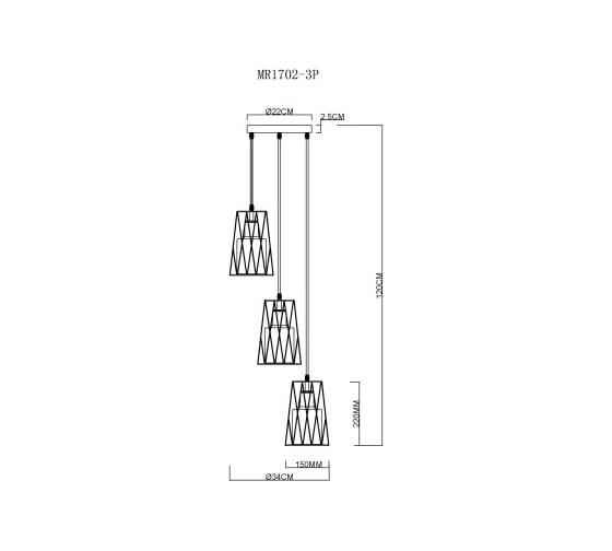 Подвесной светильник MyFar Scrum MR1702-3P