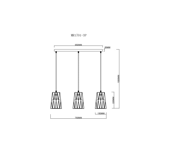 Подвесной светильник MyFar Scrum MR1701-3P