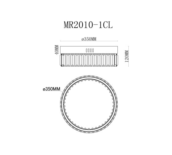 Потолочная люстра MyFar светодиодная Irina MR2010-1CL