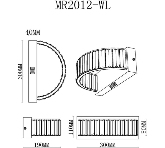 Настенный светильник MyFar Irina MR2012-WL