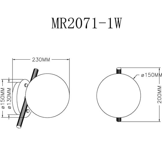 Настенный светильник MyFar Francis MR2071-1W