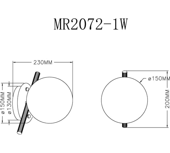 Настенный светильник MyFar Francis MR2072-1W