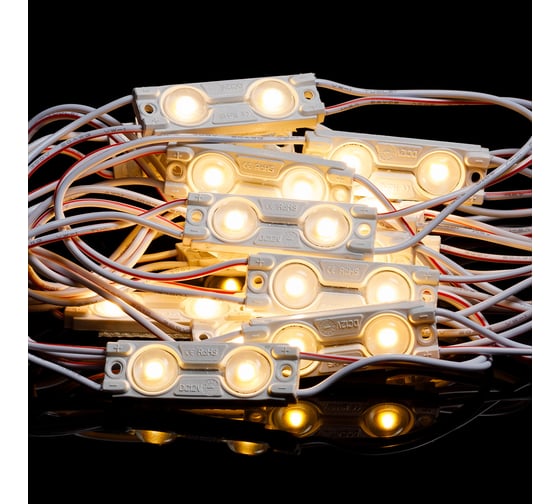 Светодиодный модуль Donled 0.96Вт, 12В, IP65, SMD2835 2LED, 86лм, 2700-3200К, 20 шт./гирлянда, DL2WW-L-HP